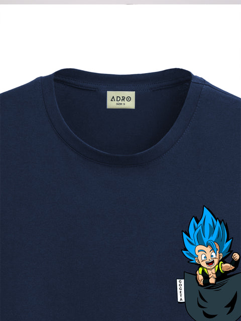 Adro Tshirt for Men | Anime T shirt for men | 100% Cotton Tshirt | Graphic Printed T-shirt | Chest Printed Tshirt | Gogeta Anime Tshirt | T-shirts