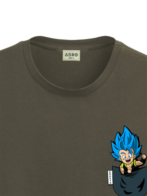 Adro Tshirt for Men | Anime T shirt for men | 100% Cotton Tshirt | Graphic Printed T-shirt | Chest Printed Tshirt | Gogeta Anime Tshirt | T-shirts