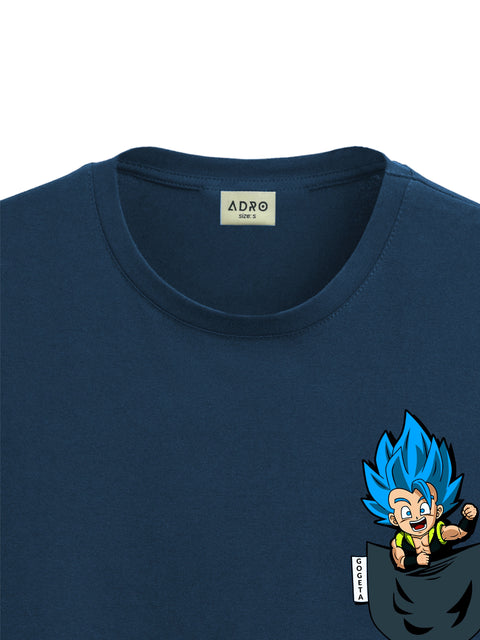 Adro Tshirt for Men | Anime T shirt for men | 100% Cotton Tshirt | Graphic Printed T-shirt | Chest Printed Tshirt | Gogeta Anime Tshirt | T-shirts