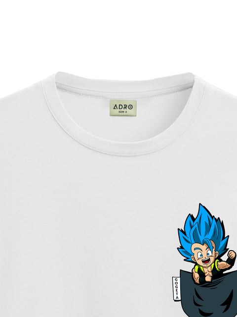 Adro Tshirt for Men | Anime T shirt for men | 100% Cotton Tshirt | Graphic Printed T-shirt | Chest Printed Tshirt | Gogeta Anime Tshirt | T-shirts