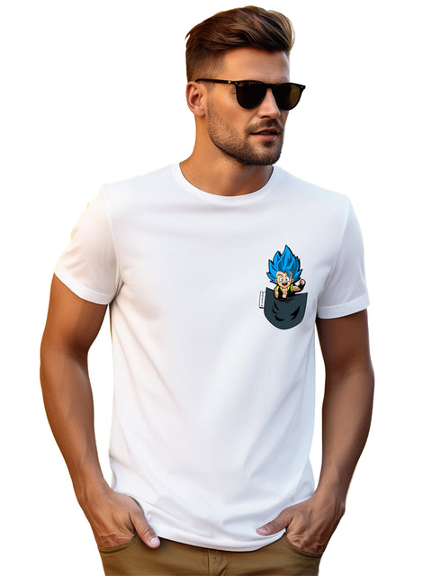 Adro Tshirt for Men | Anime T shirt for men | 100% Cotton Tshirt | Graphic Printed T-shirt | Chest Printed Tshirt | Gogeta Anime Tshirt | T-shirts