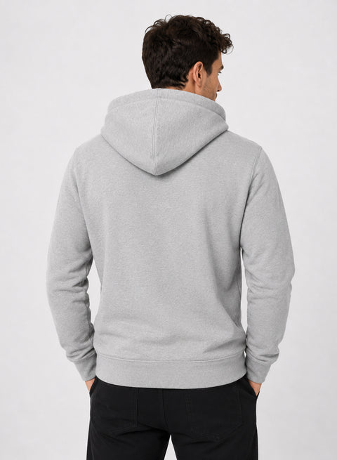 ADRO Zipper Hoodie for Men | 300 GSM Cotton Hoodies | Regular Fit Jacket for Men with Pockets | Sweatshirts with Zipper for Men | Heather Grey
