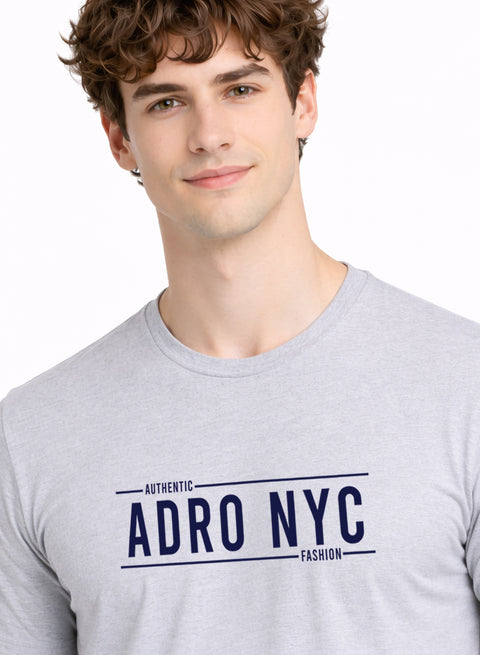 Adro Mens Branded Logo Printed T-Shirt | Typography Print 100% Cotton T shirt | Stylish Tee Summer Regular Fit Graphic Tshirt