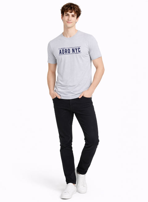 Adro Mens Branded Logo Printed T-Shirt | Typography Print 100% Cotton T shirt | Stylish Tee Summer Regular Fit Graphic Tshirt