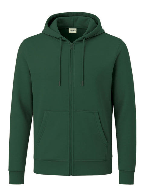 Adro Men’s Regular Fit Zip-Up Hoodie for man | 320 GSM Cotton Poly Fleece Zipper Sweatshirt with Soft Fabric & Printed Hoodies