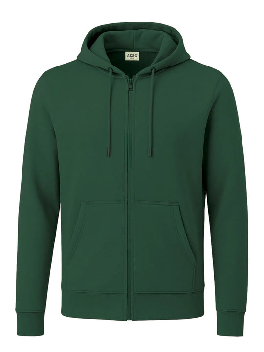 Adro Men’s Zipper Hoodie | Soft Fleece | Casual Streetwear