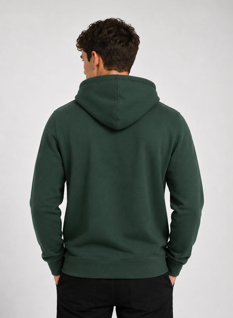 ADRO Hoodie for men | 300 GSM Cotton Fleece Warm & Soft Fabric | Mens Hoodies | Casual Sweatshirt for Winter, Travel & Collage | Regular Fit Hooded Pullover | Forest Green