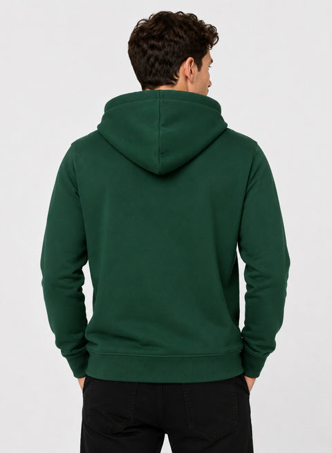 ADRO Zipper Hoodie for Men | 300 GSM Cotton Hoodies | Regular Fit Jacket for Men with Pockets | Sweatshirts with Zipper for Men | Forest Green