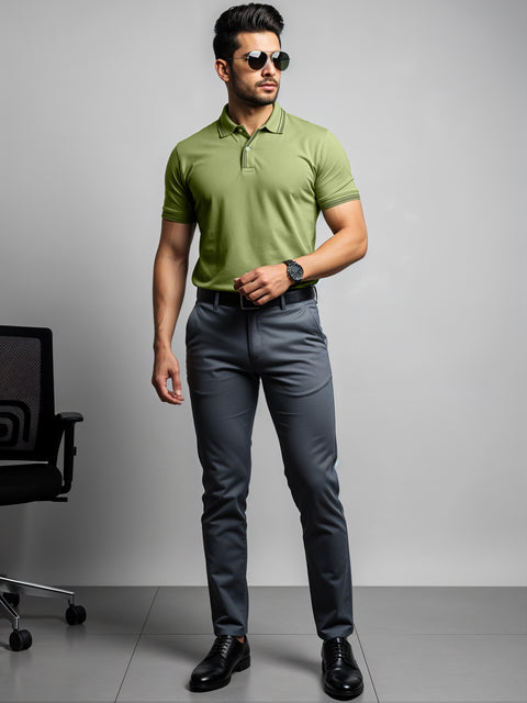 Adro Polo T Shirt for Men | Black Polo T-shirt | 100% Cotton Polo Tshirt | Regular Fit Polo| Available in Plus Size Polo