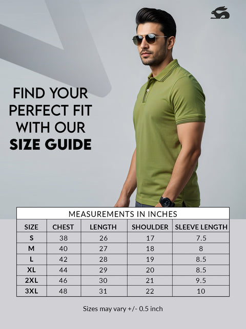 Adro Polo T Shirt for Men | Black Polo T-shirt | 100% Cotton Polo Tshirt | Regular Fit Polo| Available in Plus Size Polo