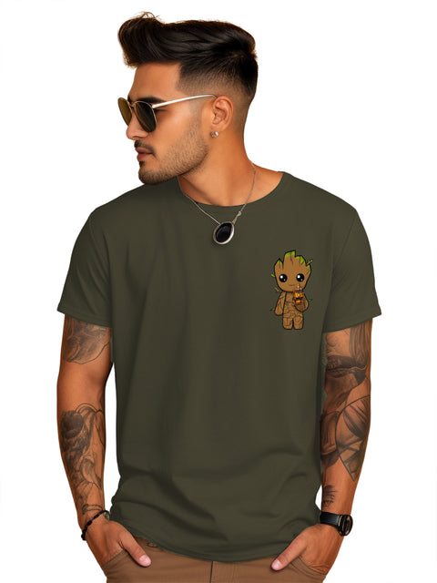 Adro Tshirt for Men | Anime T shirt for men | Graphic Printed T-shirt | Chest Printed Tshirt | Groot Anime Tshirt | T-shirts