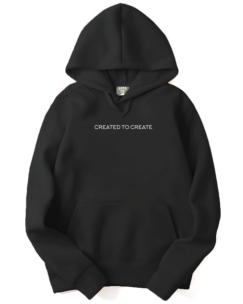 ADRO Men's Graphic Printed Hoodie | 320 GSM Premium Cotton Fleece | Regular Fit Hoodie | Winter Casual Streetwear Black