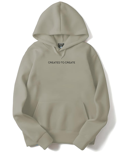 ADRO Men's Graphic Printed Hoodie | 320 GSM Premium Cotton Fleece | Regular Fit Hoodie | Winter Casual Streetwear Beige