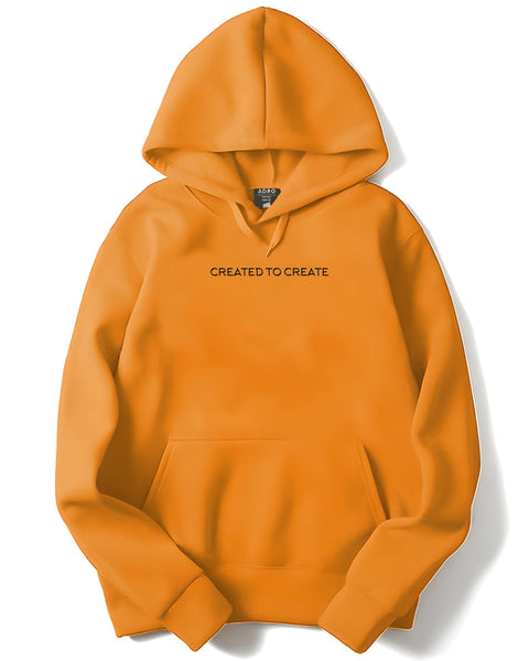 ADRO Men's Graphic Printed Hoodie | 320 GSM Premium Cotton Fleece | Regular Fit Hoodie | Winter Casual Streetwear Mustard