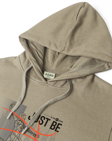 ADRO Men's Regular Fit Graphic Printed Hoodie | 320 GSM 85% Cotton 15% Polyester Fleece | Regular Fit Hoodie | Winter Casual Streetwear