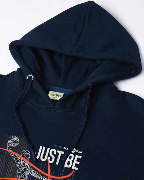 ADRO Men's Regular Fit Graphic Printed Hoodie | 320 GSM 85% Cotton 15% Polyester Fleece | Regular Fit Hoodie | Winter Casual Streetwear