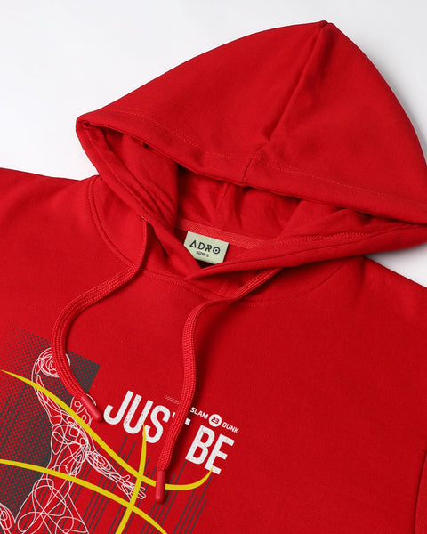 ADRO Men's Regular Fit Graphic Printed Hoodie | 320 GSM 85% Cotton 15% Polyester Fleece | Regular Fit Hoodie | Winter Casual Streetwear
