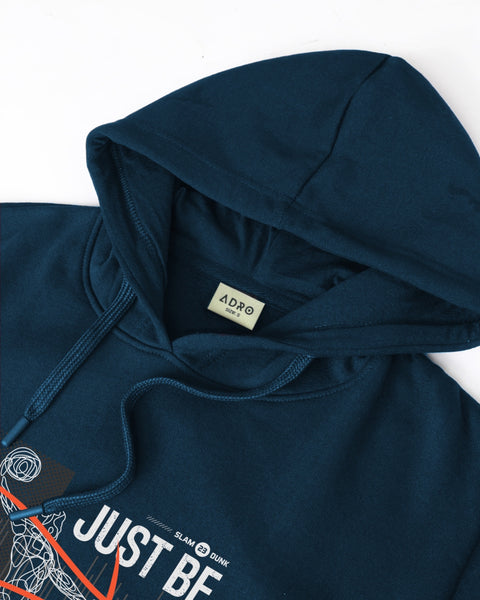 ADRO Men's Regular Fit Graphic Printed Hoodie | 320 GSM 85% Cotton 15% Polyester Fleece | Regular Fit Hoodie | Winter Casual Streetwear