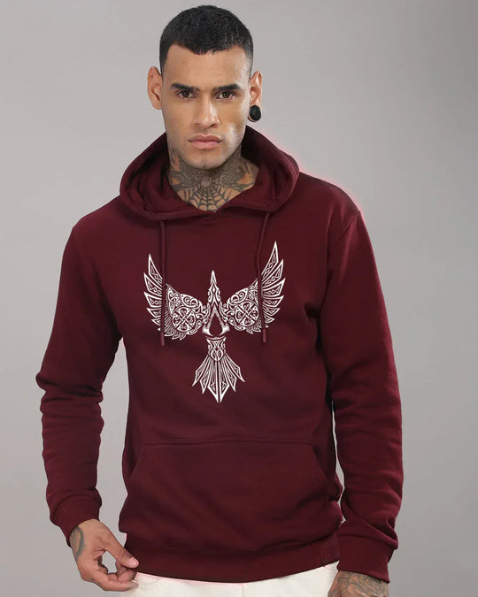 Adro Men’s Graphic Hoodie | Skin Friendly Print | Cozy Fleece Fabric