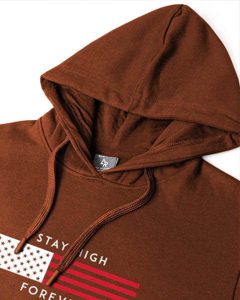 ADRO Men's Flag Graphic Printed Hoodie | 320 GSM 85% Cotton 15% Polyester Fleece | Regular Fit Hoodie | Winter Casual Streetwear