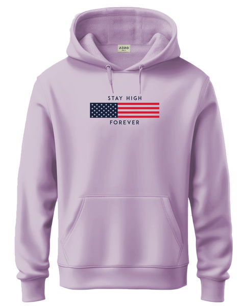 ADRO Men's Flag Graphic Printed Hoodie | 320 GSM 85% Cotton 15% Polyester Fleece | Regular Fit Hoodie | Winter Casual Streetwear