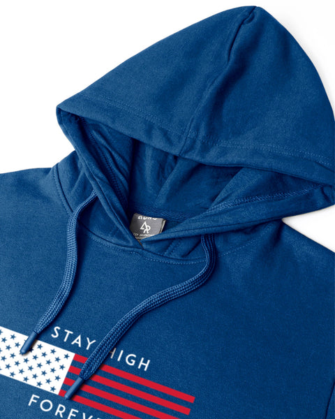 ADRO Men's Flag Graphic Printed Hoodie | 320 GSM 85% Cotton 15% Polyester Fleece | Regular Fit Hoodie | Winter Casual Streetwear