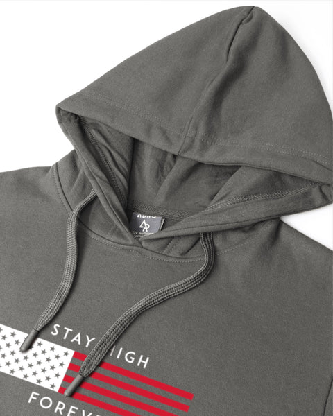 ADRO Men's Flag Graphic Printed Hoodie | 320 GSM 85% Cotton 15% Polyester Fleece | Regular Fit Hoodie | Winter Casual Streetwear