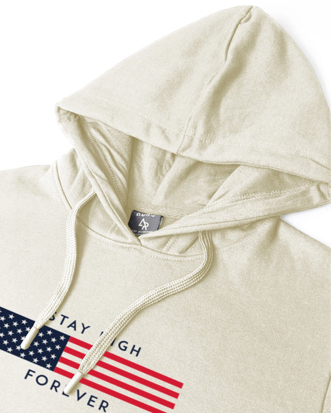 ADRO Men's Flag Graphic Printed Hoodie | 320 GSM 85% Cotton 15% Polyester Fleece | Regular Fit Hoodie | Winter Casual Streetwear