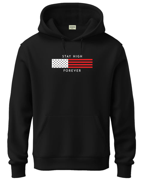 ADRO Men's Flag Graphic Printed Hoodie | 320 GSM 85% Cotton 15% Polyester Fleece | Regular Fit Hoodie | Winter Casual Streetwear