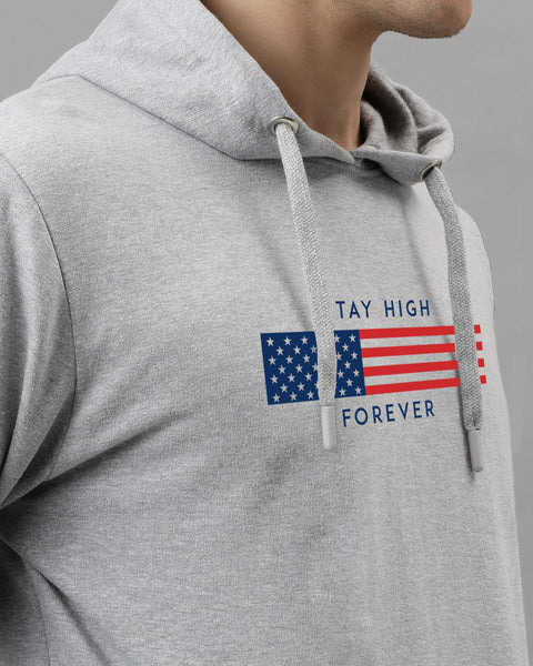 ADRO Men's Flag Graphic Printed Hoodie | 320 GSM 85% Cotton 15% Polyester Fleece | Regular Fit Hoodie | Winter Casual Streetwear
