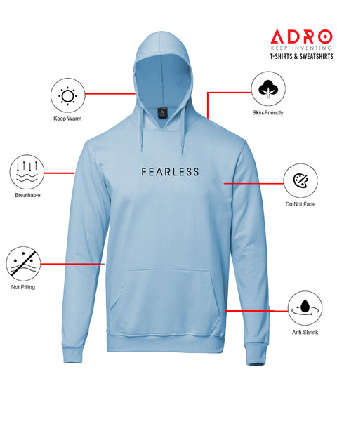 Adro Men’s Graphic Hoodie | Skin Friendly Print | Cozy Fleece Fabric