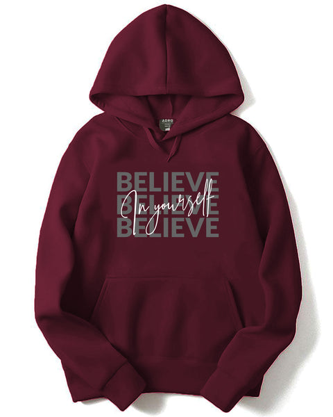 ADRO Believe in Your Self Printed Hoodie/Sweatshirt for Men