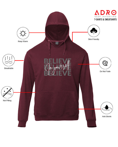 Adro Men’s Graphic Hoodie | Skin Friendly Print | Cozy Fleece Fabric