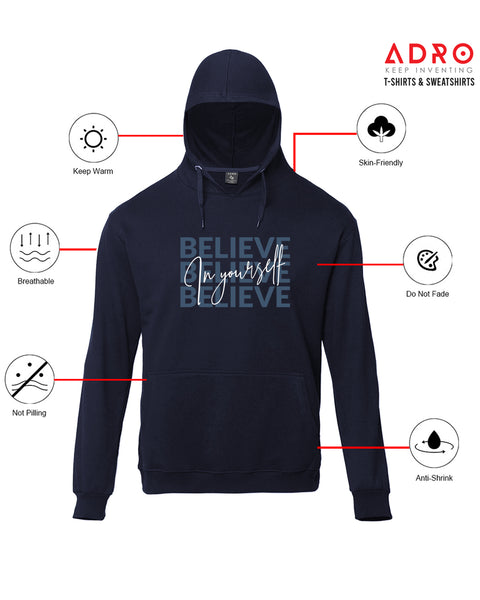 Adro Men’s Graphic Hoodie | Skin Friendly Print | Cozy Fleece Fabric