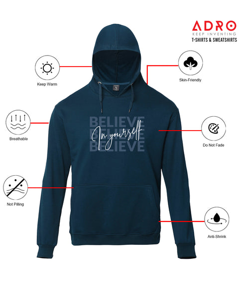 Adro Men’s Graphic Hoodie | Skin Friendly Print | Cozy Fleece Fabric