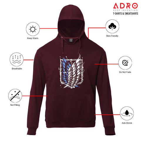 Adro Men’s Graphic Hoodie | Skin Friendly Print | Cozy Fleece Fabric