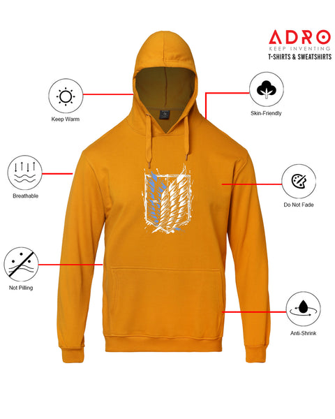 Adro Men’s Graphic Hoodie | Skin Friendly Print | Cozy Fleece Fabric