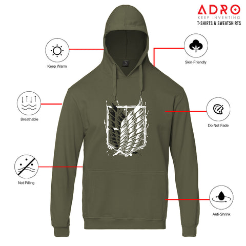 Adro Men’s Graphic Hoodie | Skin Friendly Print | Cozy Fleece Fabric