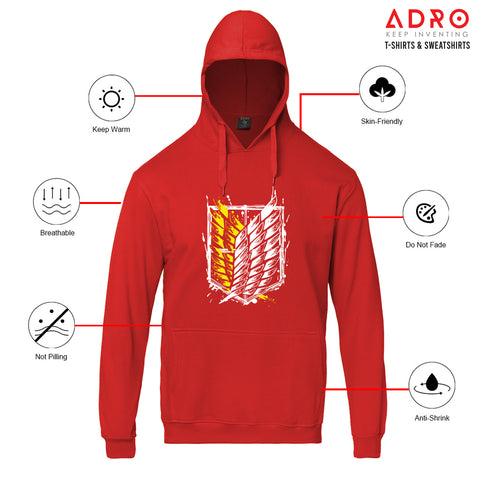 Adro Men’s Graphic Hoodie | Skin Friendly Print | Cozy Fleece Fabric
