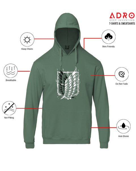 Adro Men’s Graphic Hoodie | Skin Friendly Print | Cozy Fleece Fabric