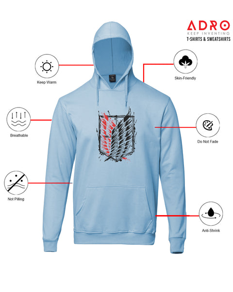 Adro Men’s Graphic Hoodie | Skin Friendly Print | Cozy Fleece Fabric