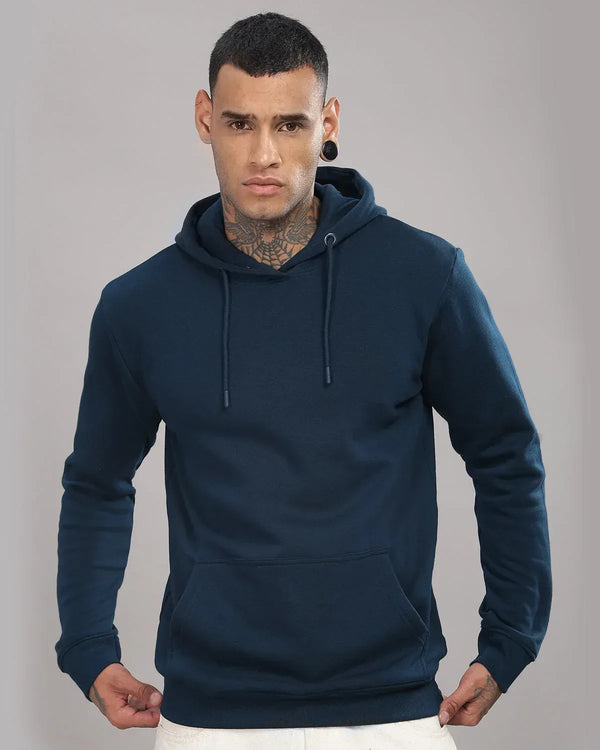 Adro Men’s Cotton Fleece Hoodie | 320 GSM | Soft Feel Streetwear