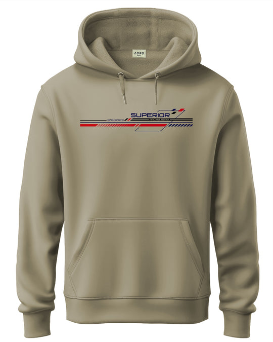 ADRO Men's Racing Graphic Printed Hoodie | 320 GSM 85% Cotton 15% Polyester Fleece | Regular Fit Hoodie | Winter Casual Streetwear