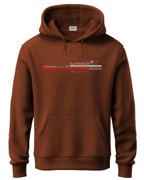 ADRO Men's Racing Graphic Printed Hoodie | 320 GSM 85% Cotton 15% Polyester Fleece | Regular Fit Hoodie | Winter Casual Streetwear