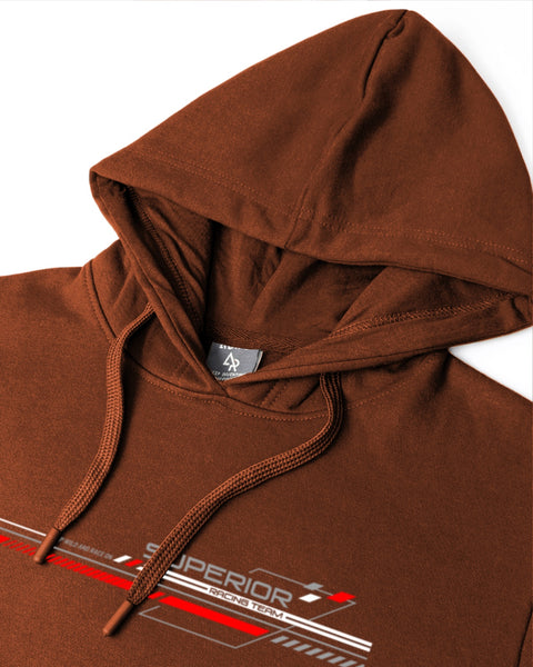 ADRO Men's Racing Graphic Printed Hoodie | 320 GSM 85% Cotton 15% Polyester Fleece | Regular Fit Hoodie | Winter Casual Streetwear
