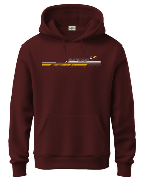 ADRO Men's Racing Graphic Printed Hoodie | 320 GSM 85% Cotton 15% Polyester Fleece | Regular Fit Hoodie | Winter Casual Streetwear