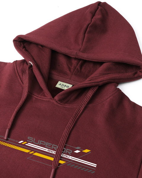 ADRO Men's Racing Graphic Printed Hoodie | 320 GSM 85% Cotton 15% Polyester Fleece | Regular Fit Hoodie | Winter Casual Streetwear
