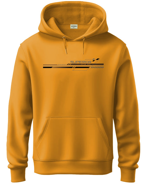 ADRO Men's Racing Graphic Printed Hoodie | 320 GSM 85% Cotton 15% Polyester Fleece | Regular Fit Hoodie | Winter Casual Streetwear