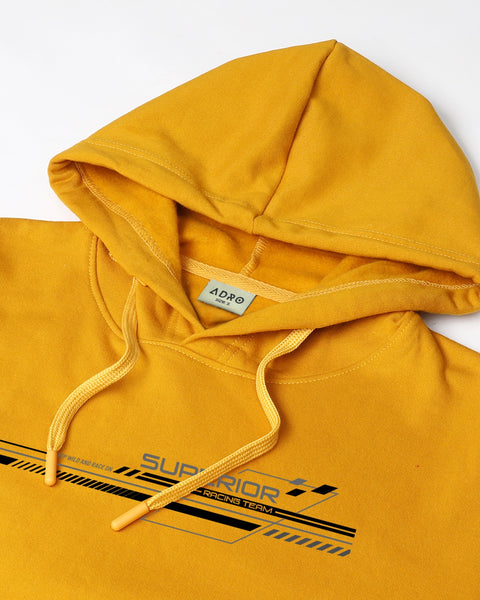 ADRO Men's Racing Graphic Printed Hoodie | 320 GSM 85% Cotton 15% Polyester Fleece | Regular Fit Hoodie | Winter Casual Streetwear