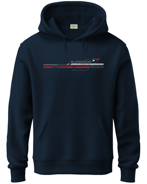 ADRO Men's Racing Graphic Printed Hoodie | 320 GSM 85% Cotton 15% Polyester Fleece | Regular Fit Hoodie | Winter Casual Streetwear